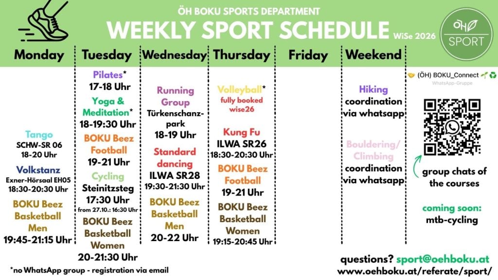 SportRef - Wochenkalender - Wintersemster 2026