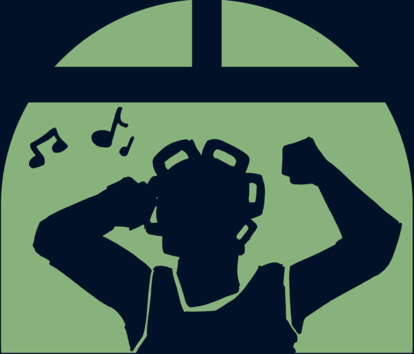 Illustration zum Boku Ball 2026 - feierndes Mädchen in einem Fenster