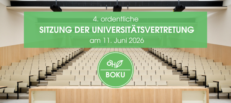 4. ordentliche Sitzung der Universitätsvertretung am 11. Juni 2026