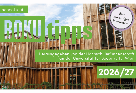 BOKUtipps 2026/27: Erstsemestrigeninformation
