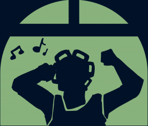 Illustration zum Boku Ball 2026 - feierndes Mädchen in einem Fenster